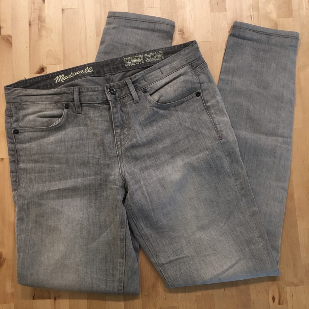 Madewell Light Grey Skinny Skinny Jeans - Size 29